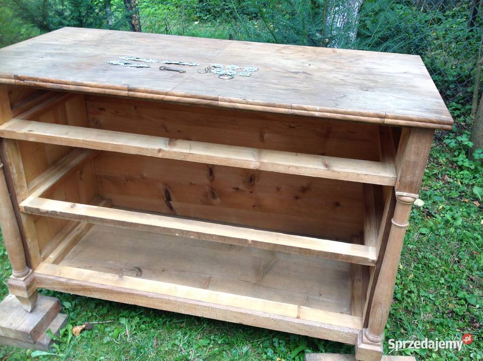 Drewniana Komoda z Szufladami Orzech Antyk