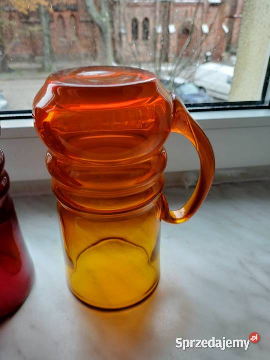 Dwa kufle szklane z prl Porcelana i szkło zachodniopomorskie sprzedam