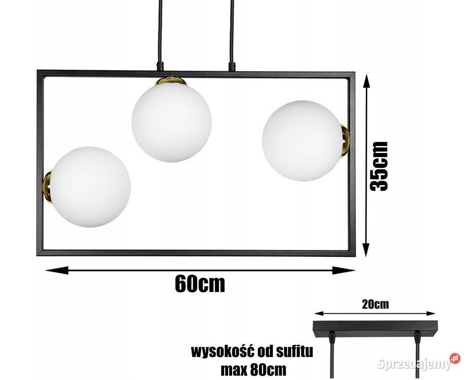 SZKLANA LAMPA WISZĄCA SUFITOWA ŻYRANDOL KULE Choroszcz sprzedam