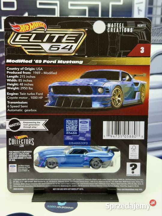 Hot Wheels Elite Modified 69 Ford Mustang BOX 24 Wrocław sprzedam