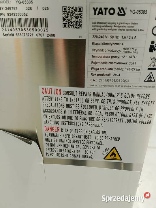 Stół chłodniczy do pizzy z nadstawką 3drzwiowy Wrocław