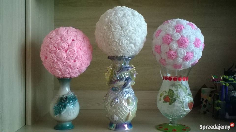 Kolorowa kula na prezent ślub wesele komunię odcienie różowego Wrocław sprzedam