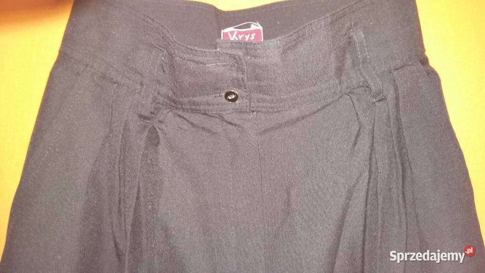 Spodnie damskie czarne z podwyższonym stanem M Łódź