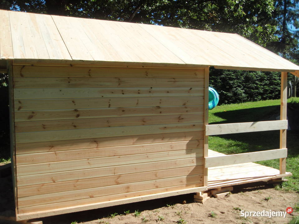 Domek drewniany z tarasem 4m x 3m Podłoga w Gowidlino
