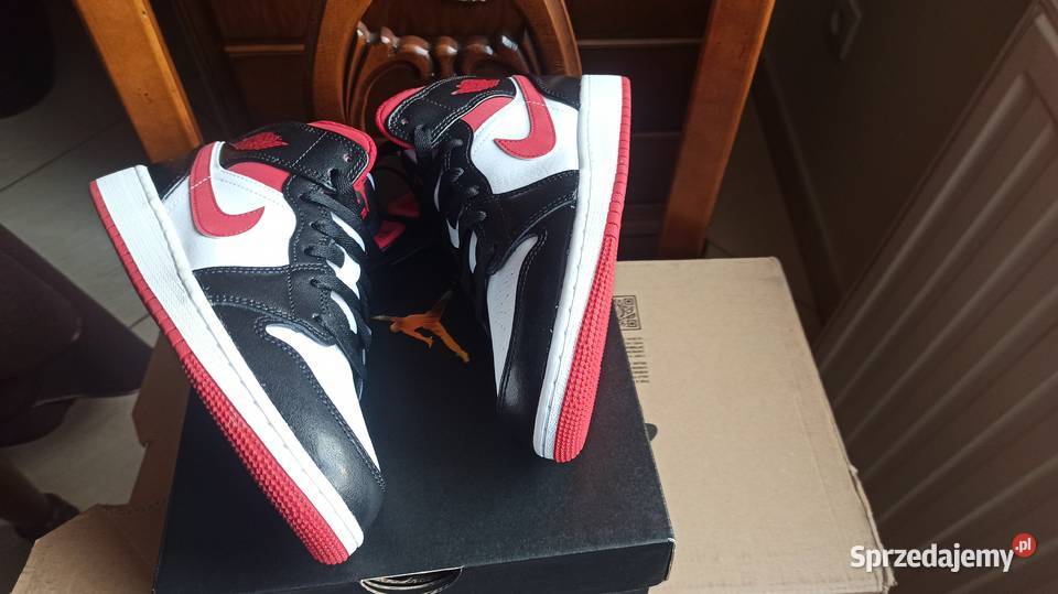 r Eur 39 NOWOŚĆ Nike Jordan 1 Mid Gym Red Black Sportowe Poznań