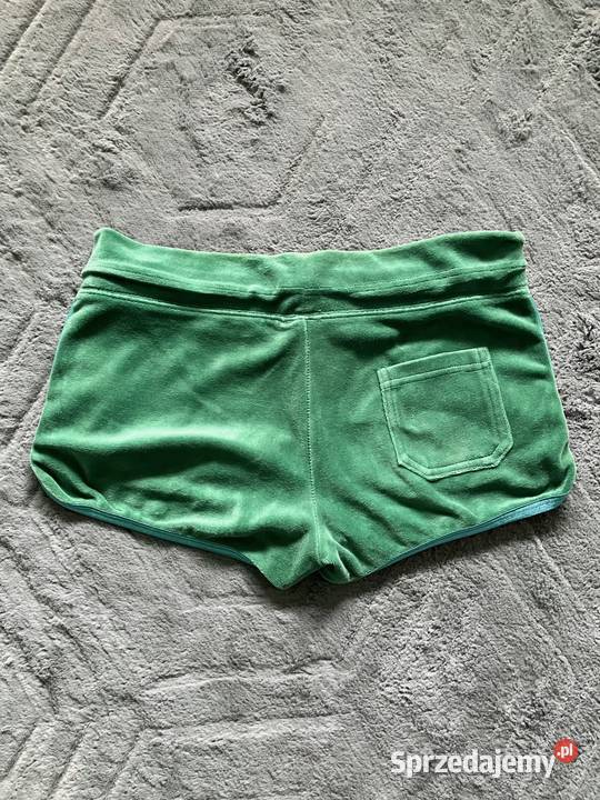 Zielone welurowe spodenki szorty Benetton Italy Nisko sprzedam