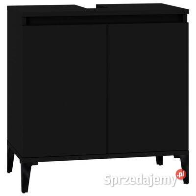 vidaXL Szafka pod umywalkę czarna 58x33x60