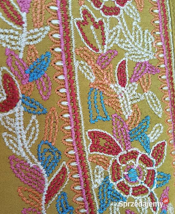 Nowa sukienka tunika indyjska M 38 L 40 oliwkowa kolorowy Bluzki i koszule Szczecin