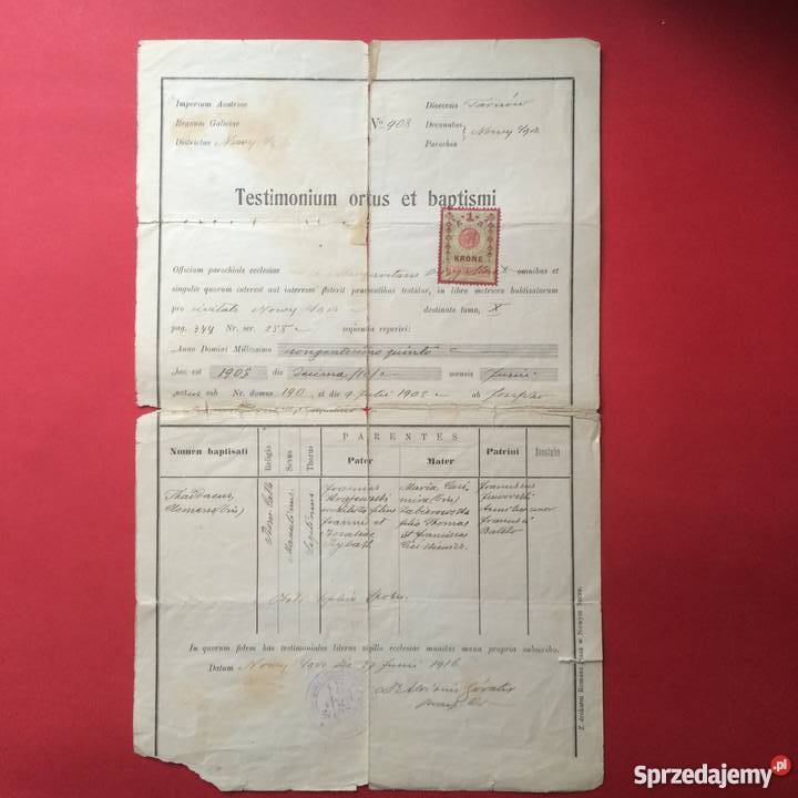 Dokument Antykwariat Szczecin