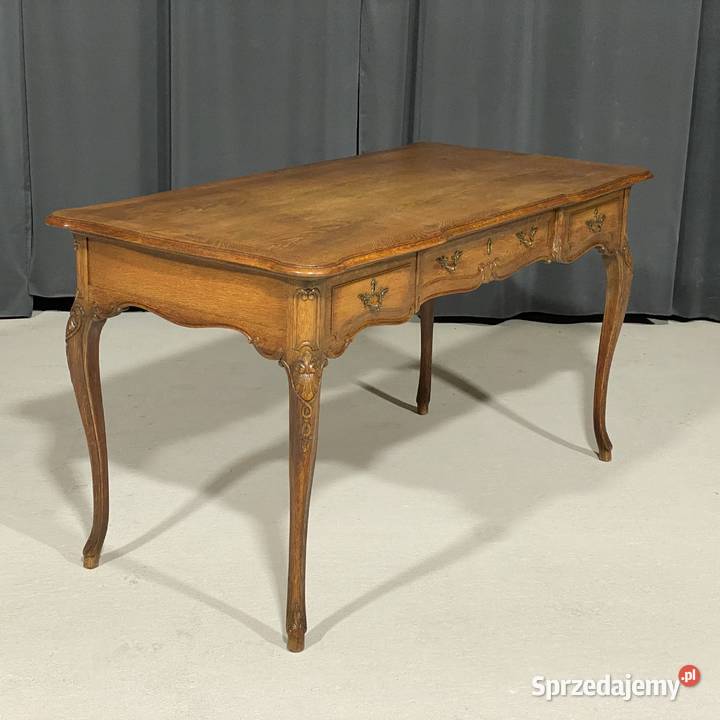 Stylowe biurko dębowe ludwikowskie początek XX Budno