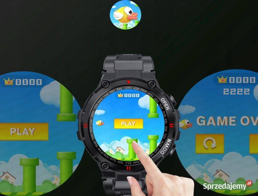 Lemfo K22 Smartwatch Puls Gra Kroki SMS NOWY sprzedam