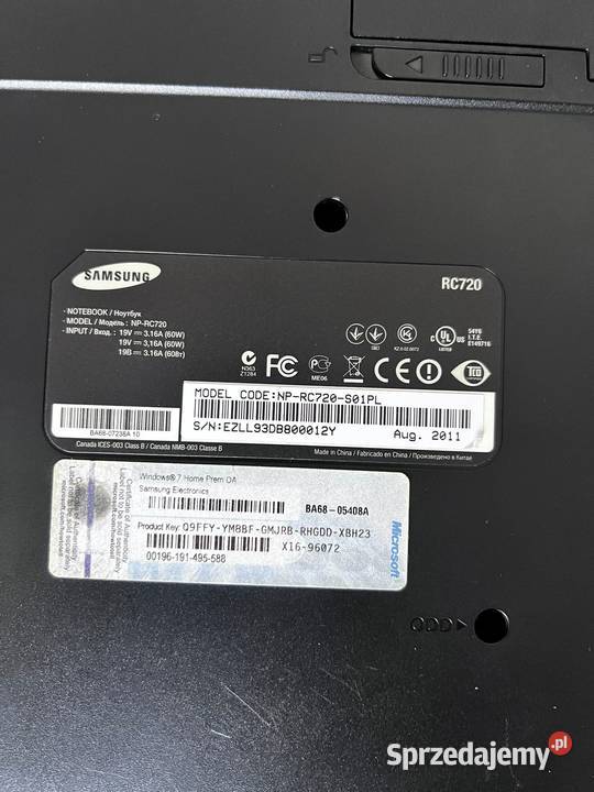 Laptop samsung NPRc 720 17 Morąg