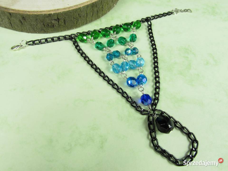 Bransoletka kolczyki komplet zestaw na palec