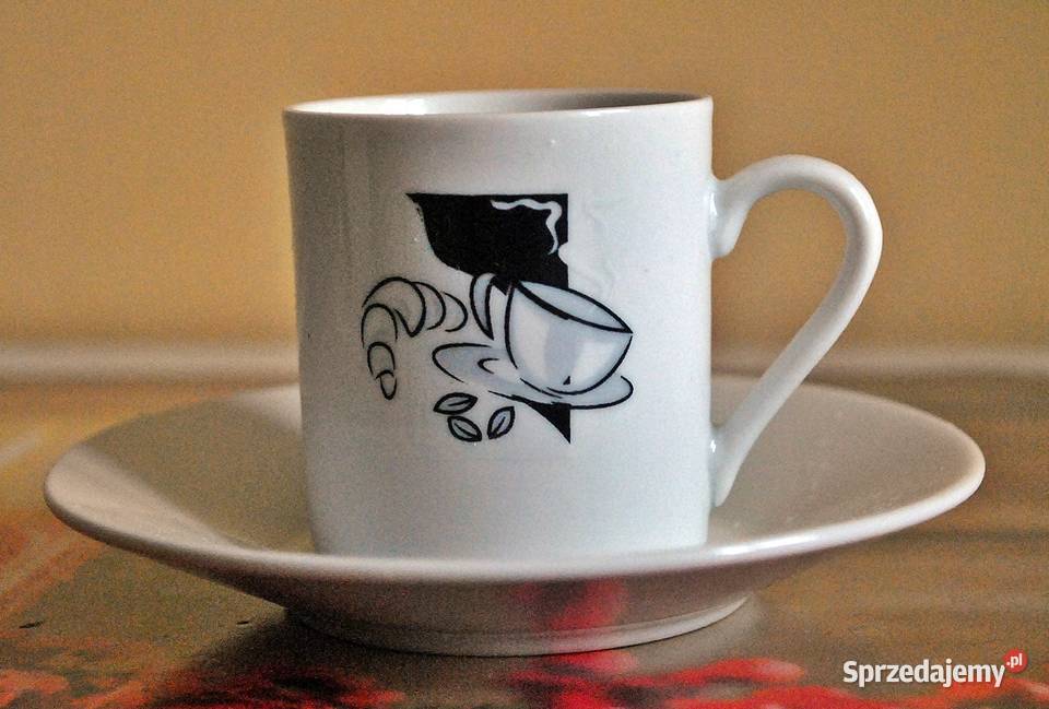 Filiżanki ceramiczne z talerzykiem 6 Filiżanki i spodki Zawiercie