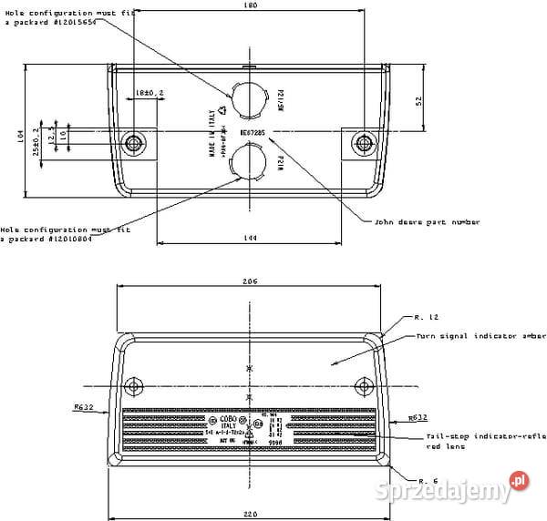 Lampa tylna zespolona 220x104mm prawa Cobo Kamionna