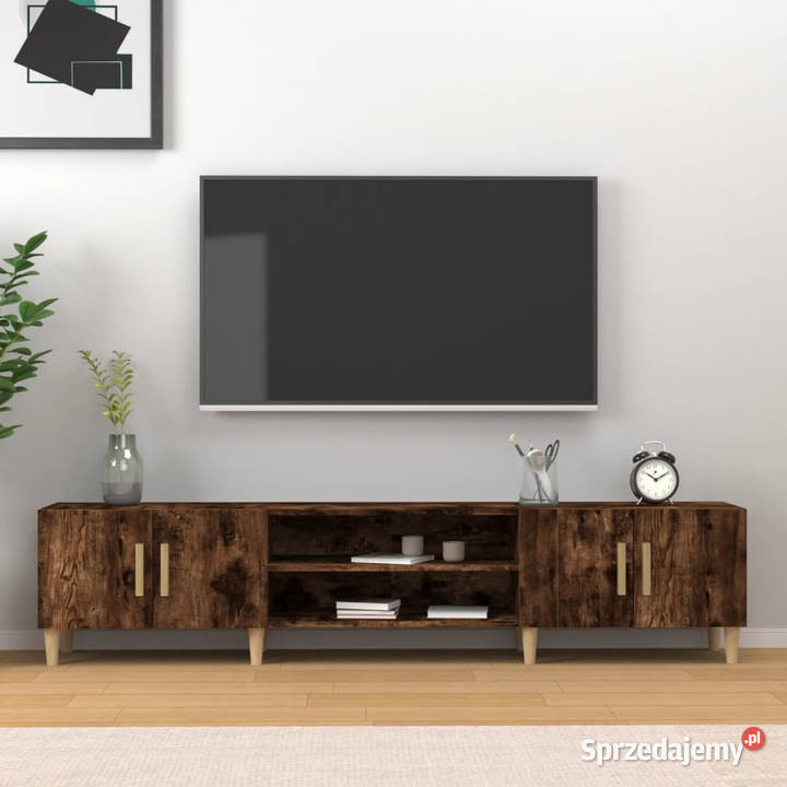 Szafka pod TV przydymiony dąb 180x315x40 mazowieckie Warszawa