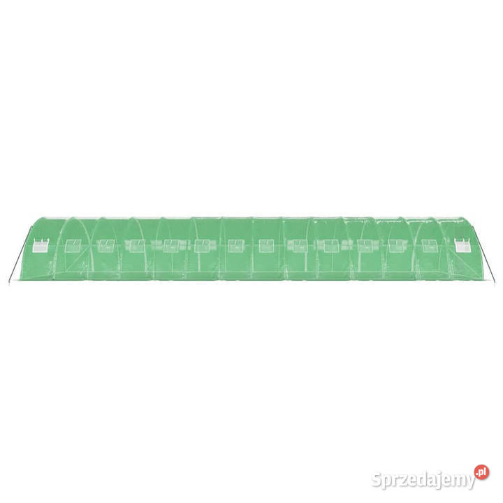 Szklarnia ze stalową ramą zielona 56 m 14x4x2 m