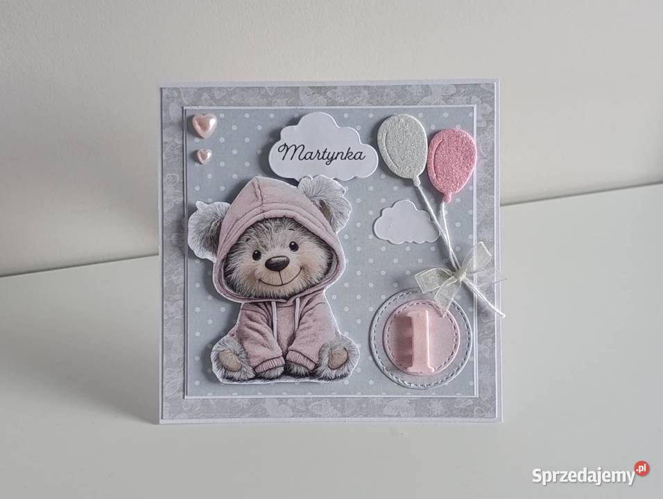 Kartka urodzinowa ręcznie robiona roczek łódzkie Łódź