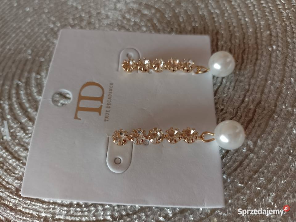 Bogato zdobione kolczyki ślubne z Londynu NOWE Kraków