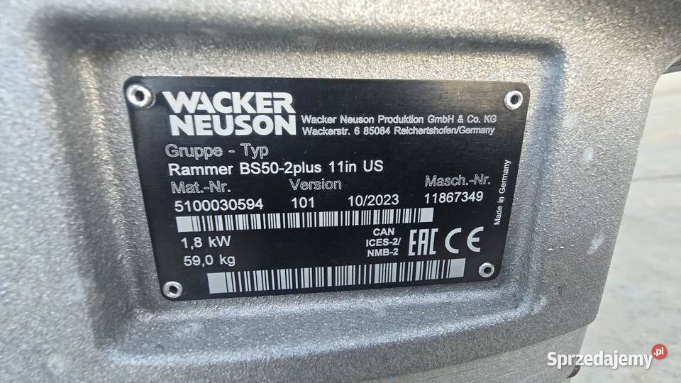 Zagęszczarka stopowa skoczek Wacker Neuson Dunkowa