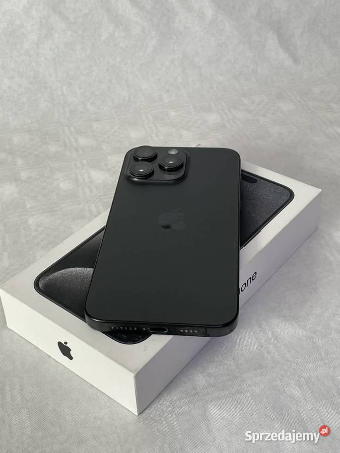 iPhone 15 Pro 256GB Czarny stan Duży zestaw Żyrardów