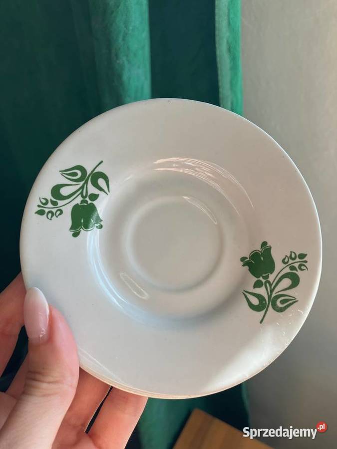Serwis kawowy Tułowice porcelana konwalie kwiaty Nisko