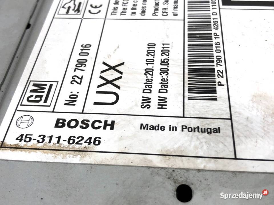 RADIO OPEL INSIGNIA A 22790016 0817 ODTWARZACZ