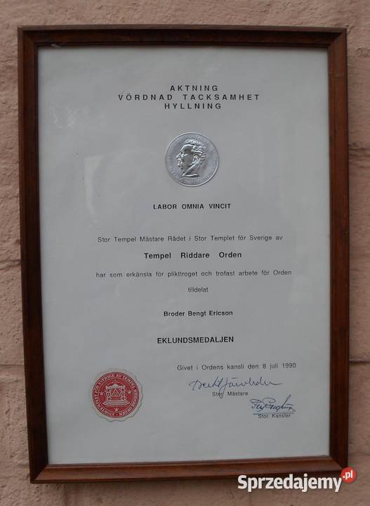 Srebrny Medal Templariuszy zasługi zakonu