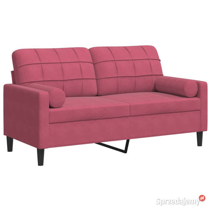 2osobowa sofa z poduszkami winna czerwień 140 Sofy i kanapy Warszawa