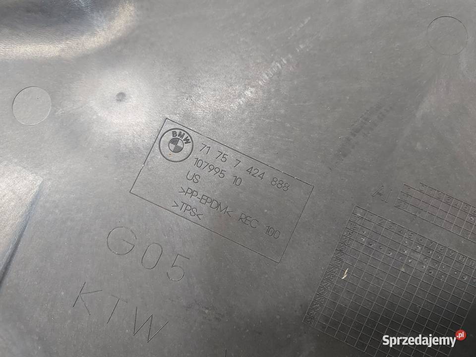 BMW G05 X5 30d 2019r OSŁONA PODWOZIA PRAWY TYŁ