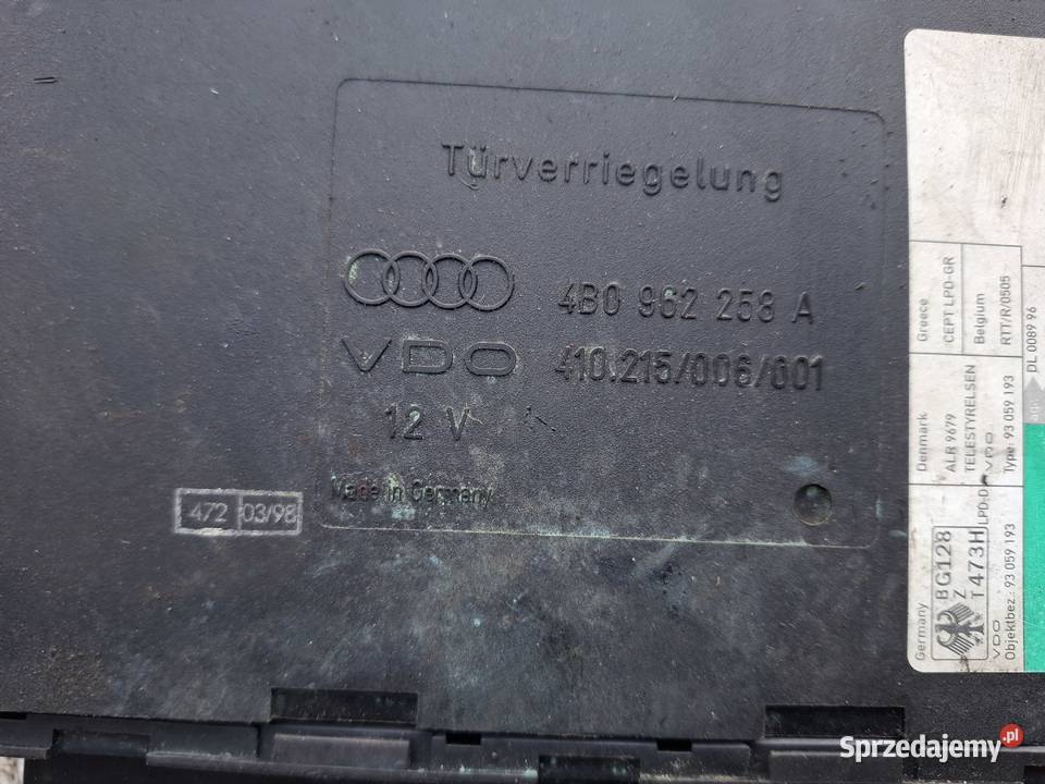 Sterownik Moduł Komfortu Audi A6 C5 24 Pozostałe Wisznice sprzedam