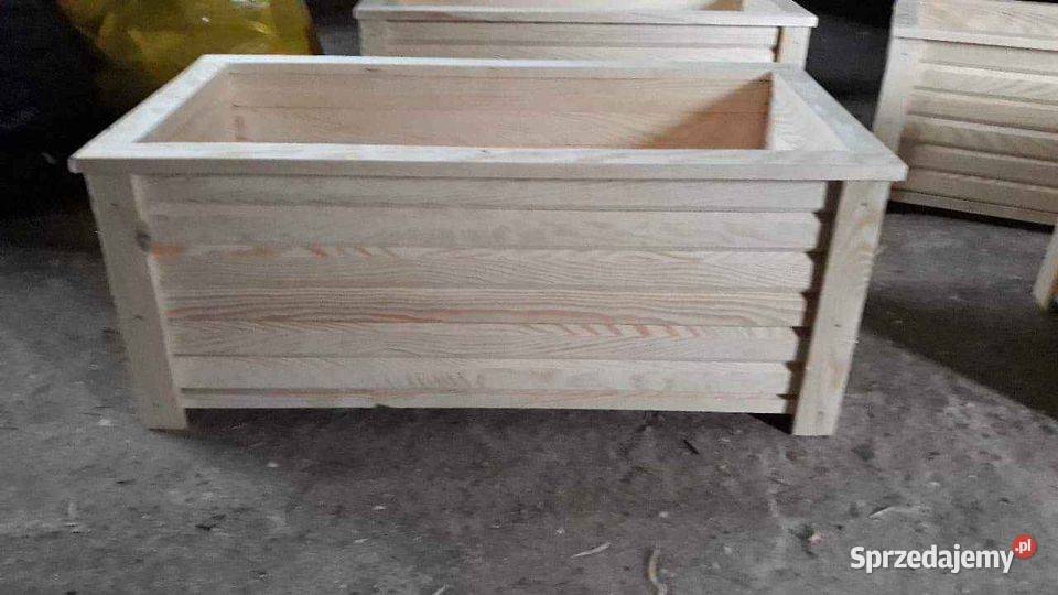 Donice drewniane kwietnik warzywniak dowolny Żeleźniki