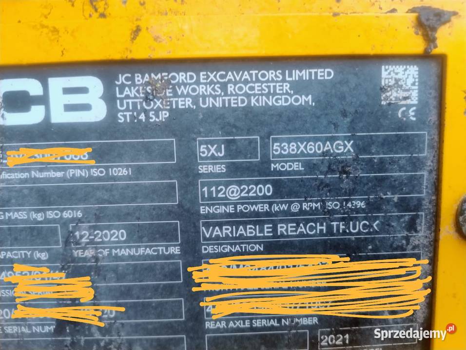 JCB 53860 AGX 2020r Sterownik Wilkowo