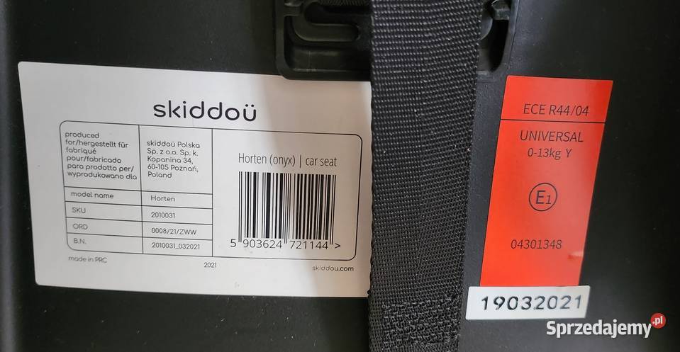 Fotelik samochodowy Skiddou Horten 0 13 mazowieckie Warszawa