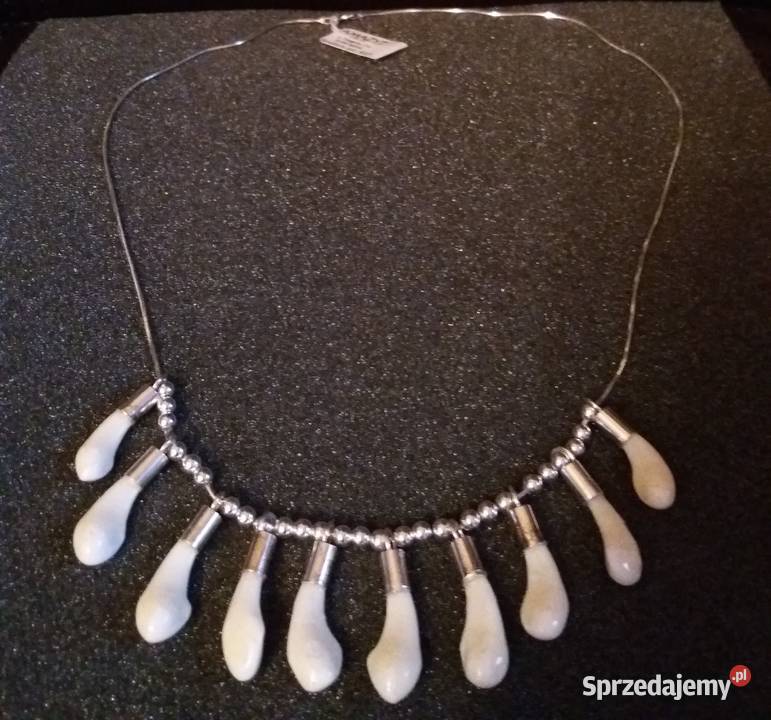 NASZYJNIK SREBRNY Z GRANDLAMI Płock sprzedam