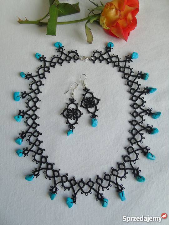 Biżuteria Frywolitkowa Wiśniowa