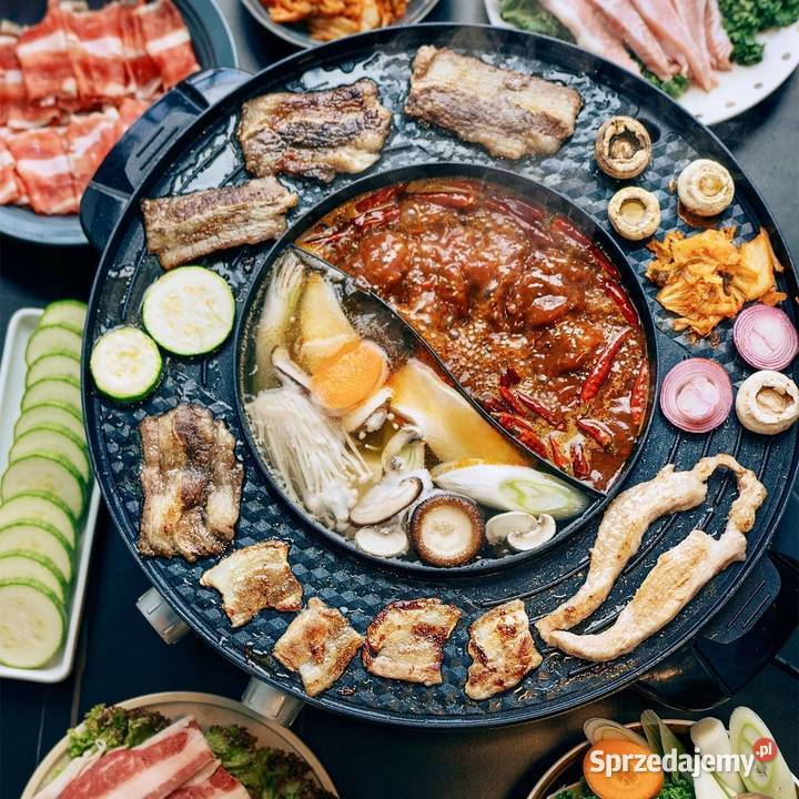 Elektryczny Garnek Grill 2w1 2200W 8 Osób BBQ Myszyniec