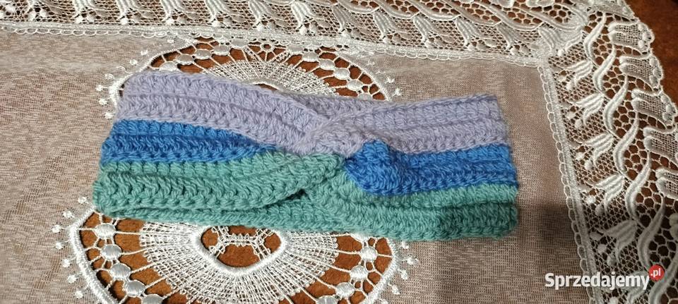 Ręcznie robiona opaska na głowę ciepła Częstochowa