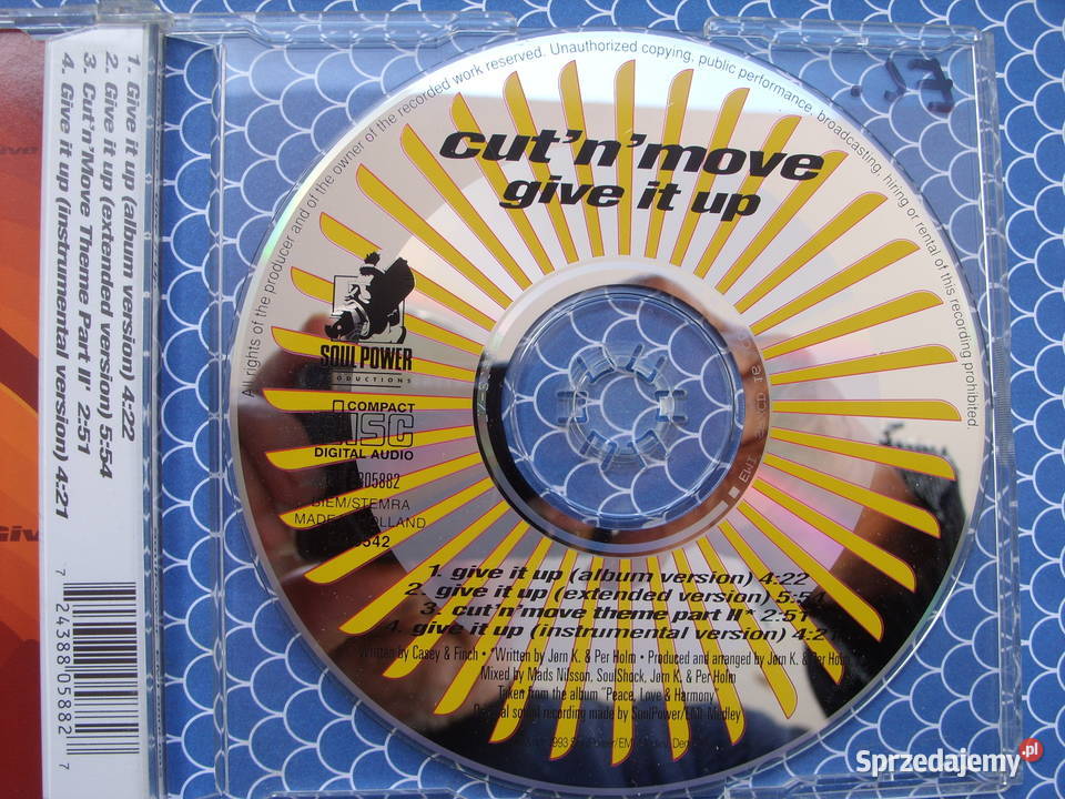DANCE singiel CD GIVE IT UPCUT N MOVE 1993 dolnośląskie Wołów