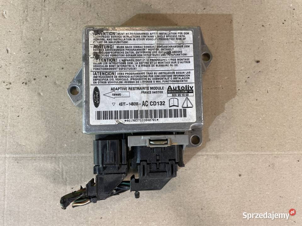 Moduł sensor airbag 4S7T14B056 Ford mondeo mk3 zachodniopomorskie Szczecin