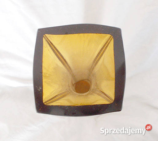 wąski wazon prl miodowy wazon vintage kujawsko-pomorskie