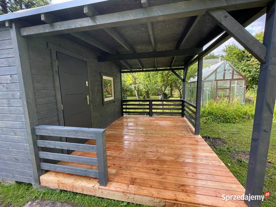 Domek drewniany 18m z tarasem 33000 materiał z Gdynia sprzedam