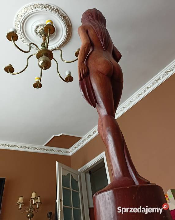 Rzeźba figurka kobieta akt drewniana Rzeszów sprzedam