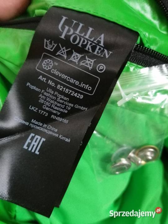 Ulla Popken Hyprar neonowa zielona kurtka zimowa zielony Zgorzelec