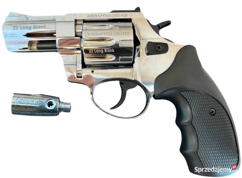 Rewolwer hukowy ZORAKI 6mm SREBRNY CHROM BŁYSK Poznań