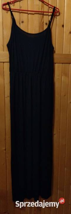 Czarna sukienka długa maxi wiskoza BPC Bonprix Warszawa