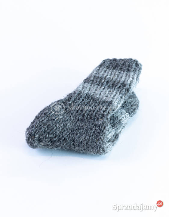 Wełniane ciepłe skarpetki ciemno szare w Szaflary