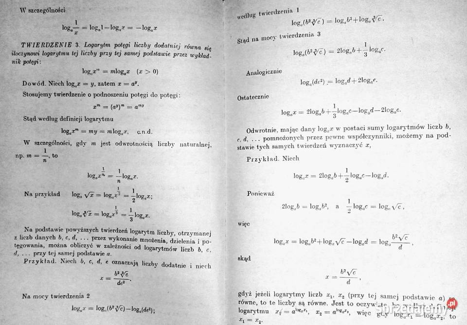 Matematyka kl 3 LO Stefan Straszewicz Rok wydania 1985 lubelskie Chełm