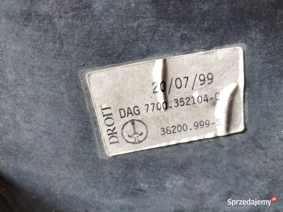 OPEL MOVANO A RENAULT MASTER II LAMPA PRZÓD Prawe Kamień-Kolonia