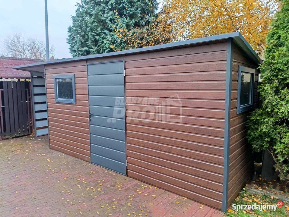 Schowek domek ogrodowy 5x15m wiata 15m Okno